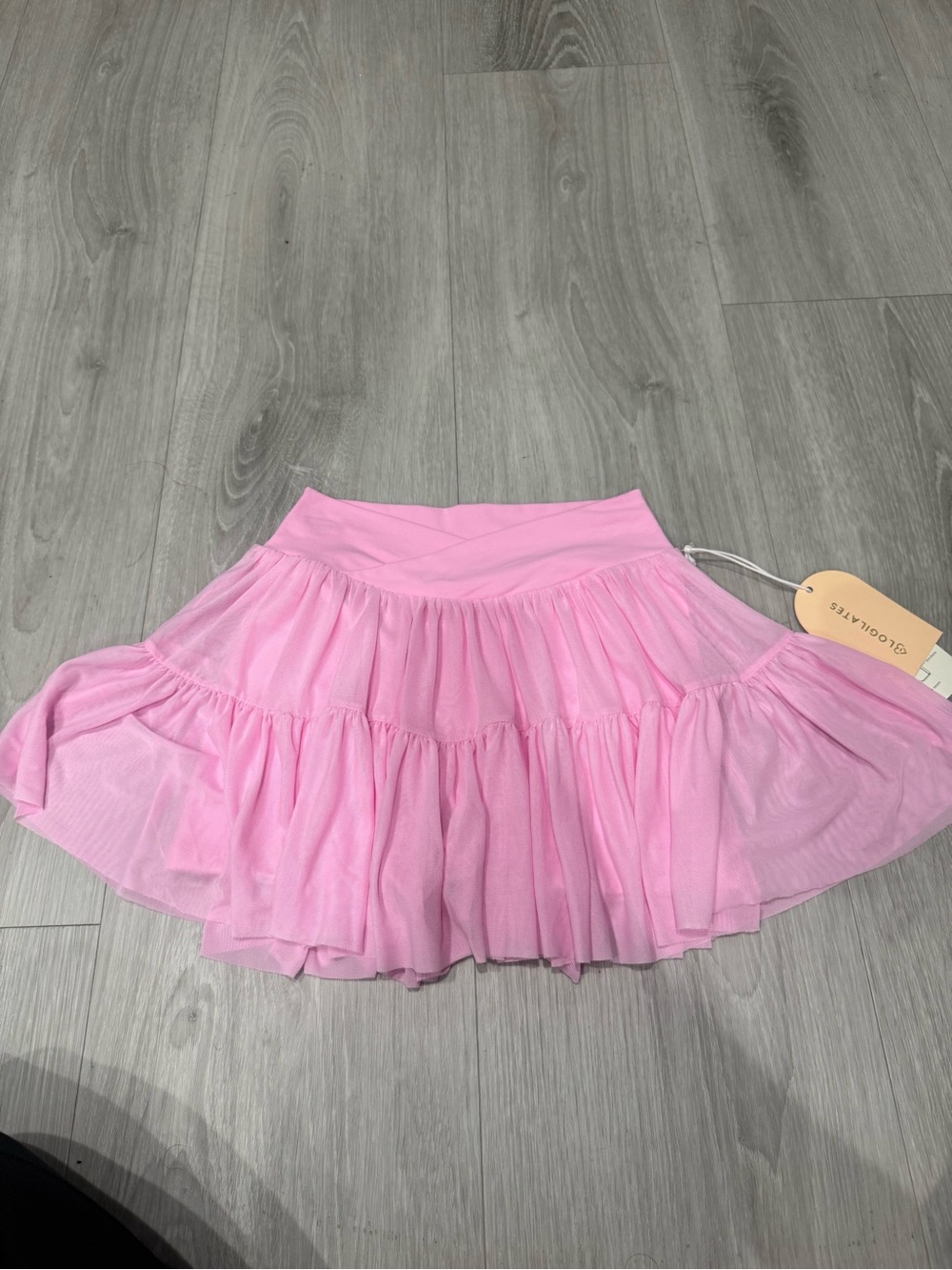 Pink Tiered Mini Skirt - Blogilates Girls size XL 14 NWT